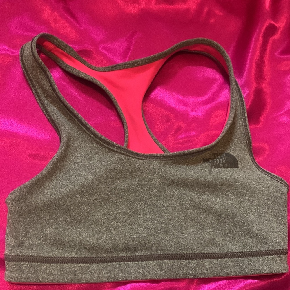 The North face REVERSIBLE sports bra size xs
